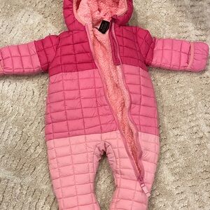 Snozu Pink Gradient Quilted Kids Footie